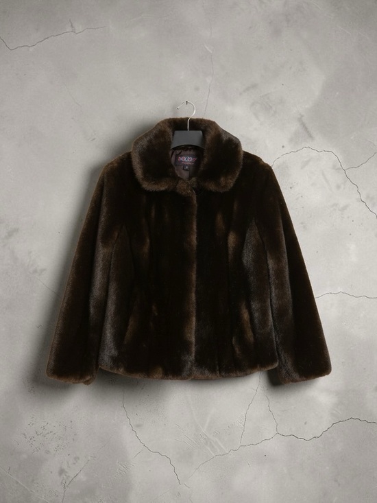 Tissavel of France Jackets & Blazers - Tissavel of France Dark Brown Faux Fur Teddy Jacket